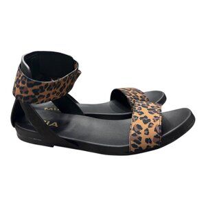 MIA LYDYA Leopard Elasitic Strappy Sandals Womens Size 7M NIB MH1311J